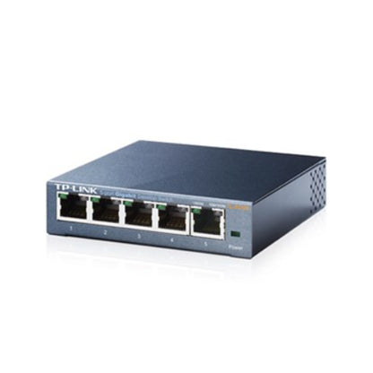 TP-Link TL-SG105 5port Switch Desktop,Gigabit,Steel Case, 5-Port 10/100/1000Mbps RJ45 Supporting Auto-MDI/MDIX,  Plug and Play, Fanless
