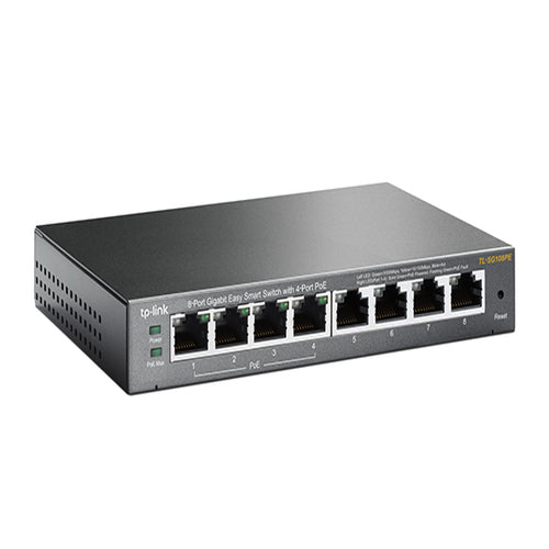 TP-Link TL-SG108PE 8-Port Gigabit Easy Smart Switch with 4-Port PoE, 55W IEEE 802.3af, Fanless, V... - Image 2