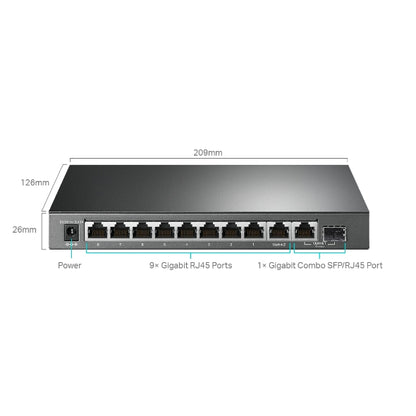 TP-Link TL-SG1210MPE 10-Port Gigabit Easy Smart Switch with 8-Port PoE+PORT: 8× Gigabit PoE+ Port... - Image 4