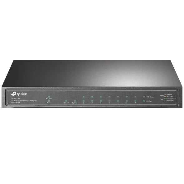 (CH)TP-Link TL-SG1210P 10-Port Gigabit Desktop Switch with 8-Port PoE+ IGMP Snooping 1 Gigabit SF...