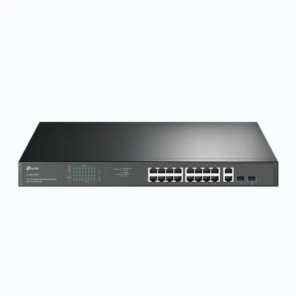 TP-Link TL-SG1218MP 18-Port Gigabit Rackmount Switch With 16 PoE+  2 SFP Slots, 16× Gigabit PoE+...