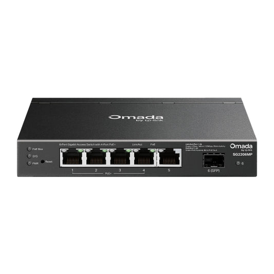 TP-Link SG2206MP Omada Access 6-Port Gigabit Switch with 4-Port PoE+ - Network - SMB