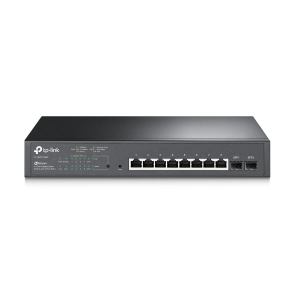 TP-Link SG2210MP 10-Port Gigabit Smart Switch with 8-Port PoE+ 1xFan 14.9Mpps Support Omada SDN,...