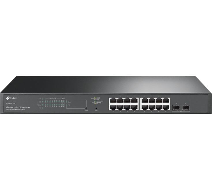 TP-Link SG2218P JetStream 18-Port Gigabit Smart Switch, 16-Port PoE+, Omada SDN, 2x GBit SFP Slot...