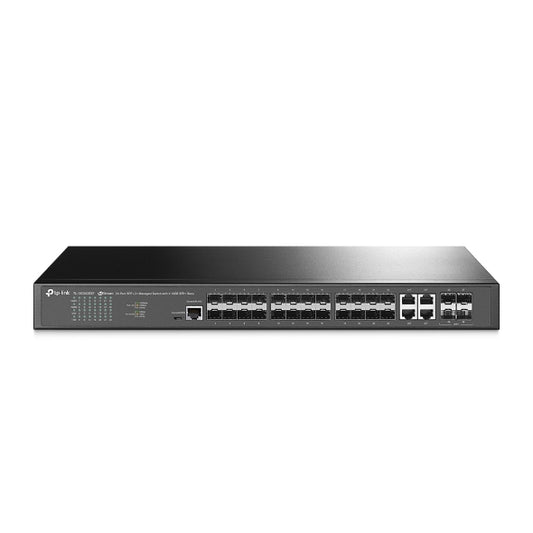 TP-Link SG3428XF Omada 24-Port SFP L2+ Managed Switch with 4 10GE SFP+ Slots, Integration with Om...
