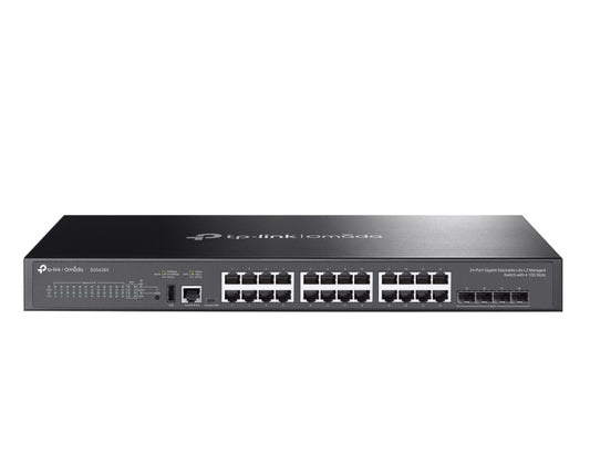 TP-Link SG5428X Omada 24-Port Gigabit Stackable Lite L3 Managed Switch with 4× 10G Slots - Networ...