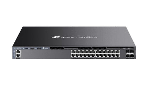 TP-Link SG6428XHP Omada 24-Port Gigabit Stackable L3 Managed PoE+ Switch with 4 10G Slots, Omada...
