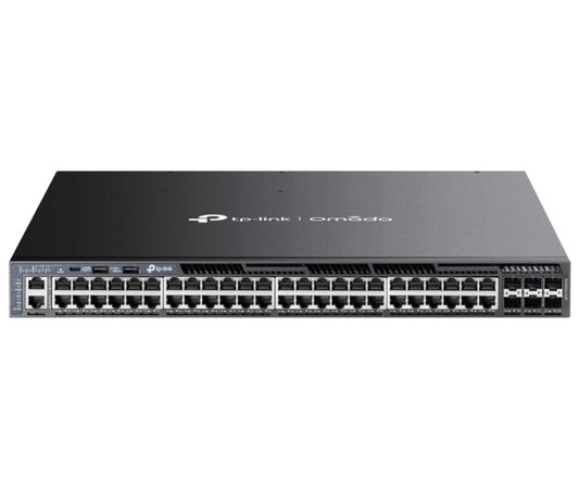 TP-Link SG6654XHP Omada 48-PortGigabit Stackable L3 Managed PoE+ Switch with 6 10GE SFP+ Slot, 48...