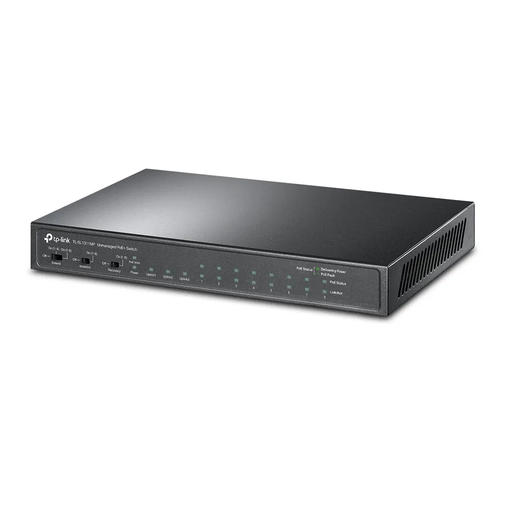 (E)TP-Link TL-SL1311MP 8-Port 10/100Mbps + 3-Port Gigabit Desktop Switch with 8-Port PoE+, Extend... - Image 2