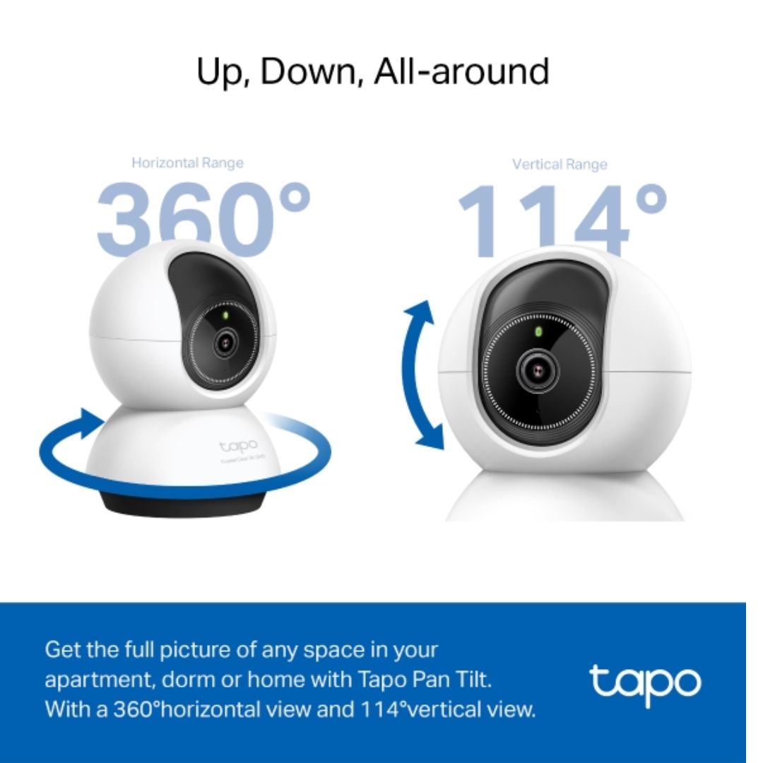 TP-Link TC72 Pan/Tilt AI Home Security Wi-Fi Camera, 2K 4MP QHD, Two-Way Audio, Sound and Light A... - Image 3