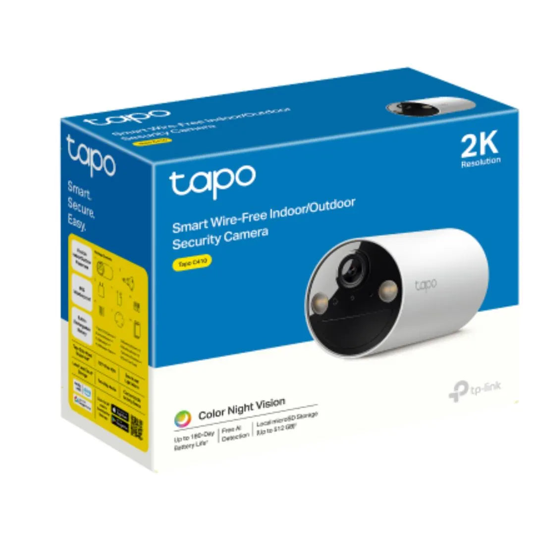 TP-Link TC82 Battery-Powered Outdoor Security Camera, Color Night Vision, Smart Person Detection,...
