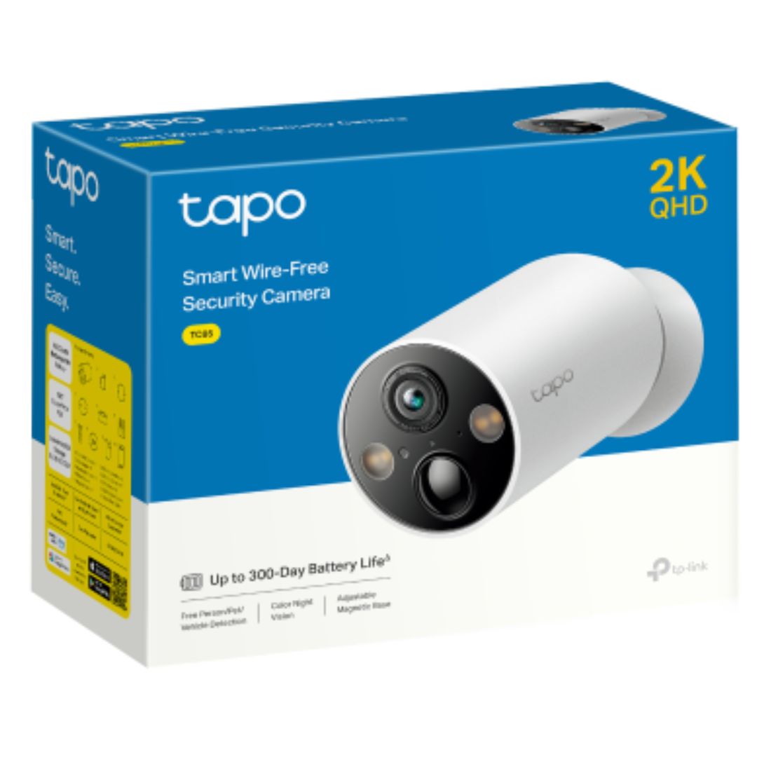 TP-Link TC85 V1.2  Smart Wire-Free Security Camera, 2K QHD (2560x1440), 2.4 GHz,  Color Night Vis...