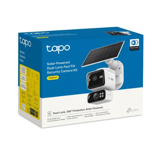 TP-Link TC93D KIT Solar-Powered Dual-Lens Pan/Tilt Security Camera Kit - Network - Consumer