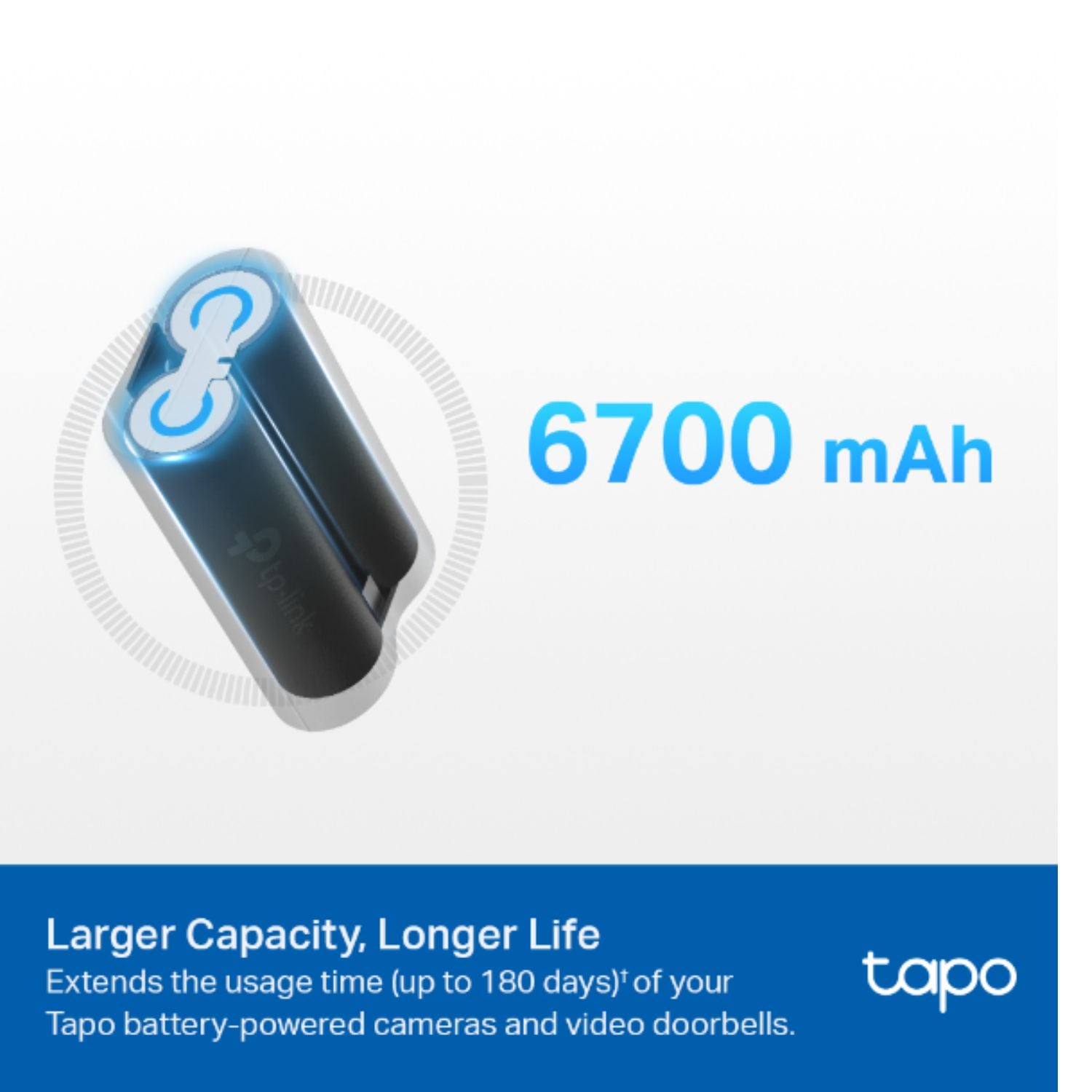 TP-Link Tapo A100 Battery Pack 6700mAh Compatible With Tapo Cameras  Video Doorbells (C420/C400/D... - Image 3