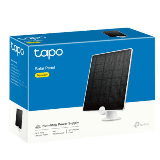 (E)TP-Link Tapo A200 Tapo Solar Panel, Up to 4.5W Charging Power, 4M Charging Cable, 360° Adjusta...