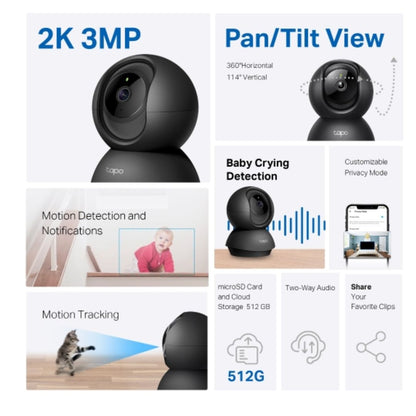 TP-Link Tapo C211 Pan/Tilt Home Security Wi-Fi Camera， 2K 3MP,  2-Way Audio, Night Vision up to 3... - Image 3