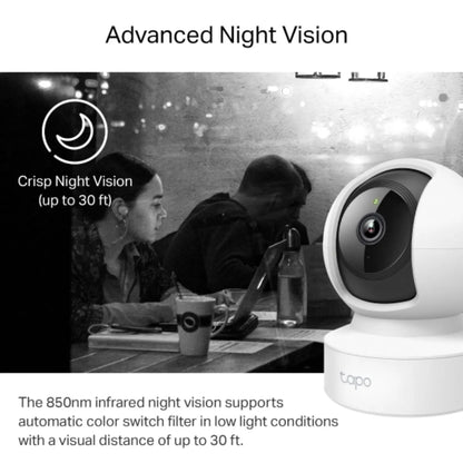 TP-Link Tapo C212 Pan/Tilt Home Security Wi-Fi Camera, 2K (2304x1296), 2.4 GHz, Horizontal 360º,... - Image 4