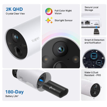 TP-Link Tapo C420S4 Smart Wire-Free Security Camera System, 4-Camera System, 180 days battery lif... - Image 3