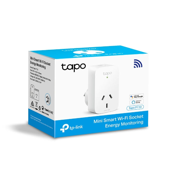 TP-Link Tapo P110 Mini Smart Wi-Fi Socket, Energy Monitoring, Tapo App, Remote Control, Schedule...