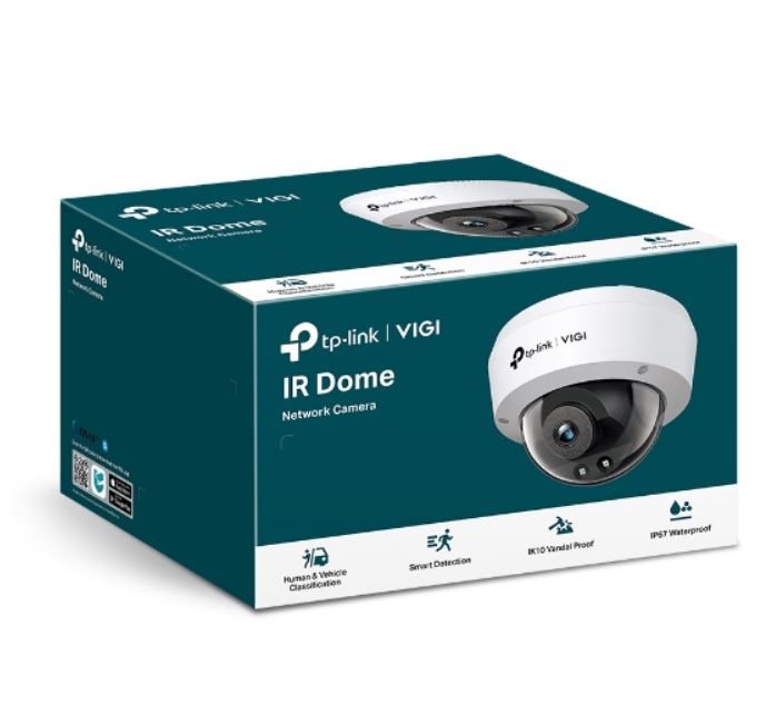 TP-Link VIGI 4MP C240I(4mm) IR Dome Network Camera, 4mm Lens, Smart Detection, 3YW - Security and...