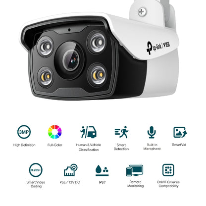TP-Link VIGI 3MP C330(2.8mm) Outdoor Full-Color Bullet Network Camera, 2.8mm Lens, Smart Detectio... - Image 3