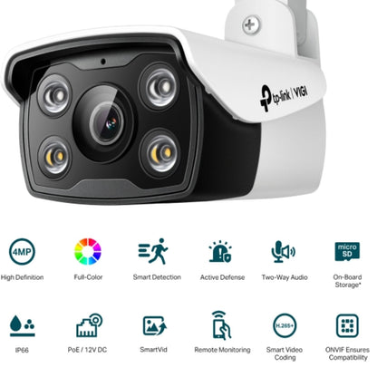TP-Link VIGI 4MP C340(2.8mm) Outdoor Full-Colour Bullet Network Camera, 2.8mm Lens, Smart Detecti... - Image 2