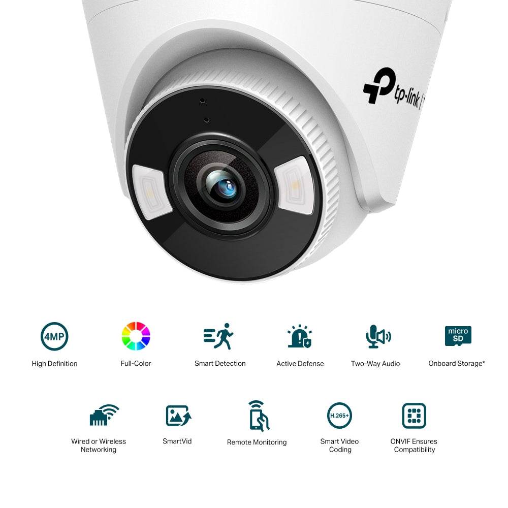 TP-Link VIGI 4MP C440-W(4mm) Full-Colour Wi-Fi Turret Network Camera,4mm Lens, Smart Detection, 3... - Image 3