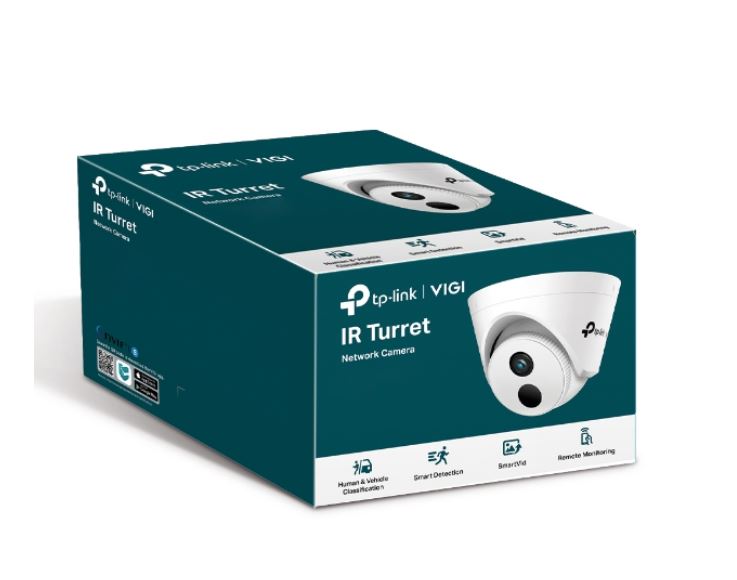 TP-Link VIGI 4MP C440I(2.8mm) IR Turret Network Camera, 2.8mm Lens, Corridor Mode, Smart Detectio...