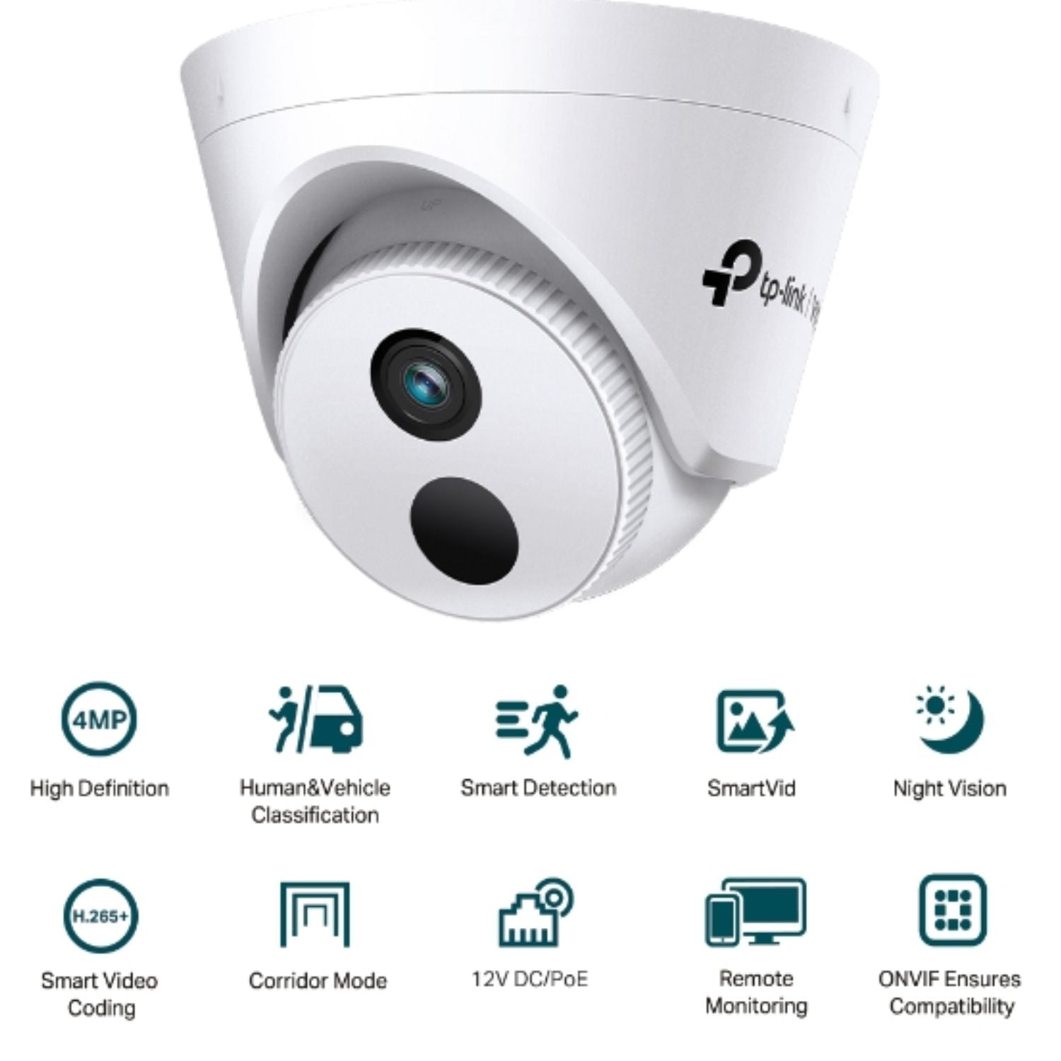 TP-Link VIGI 4MP C440I(2.8mm) IR Turret Network Camera, 2.8mm Lens, Corridor Mode, Smart Detectio... - Image 3
