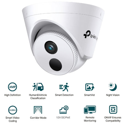 TP-Link VIGI 4MP C440I(4mm) IR Turret Network Camera,4mm Lens, Corridor Mode, Smart Detection,3YW... - Image 3