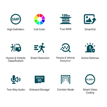 TP-Link VIGI 5MP C450(2.8mm)  Full-Colour Turret Network Camera 2.8mm Lens, Smart Detection, 2YW... - Image 3