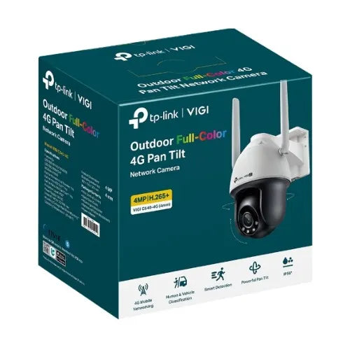 (E)TP-Link VIGI 4MP C540-4G(4mm) Outdoor Full-Color 4G Pan Tilt Network Camera, 4mm Lens, 4G Mobi...