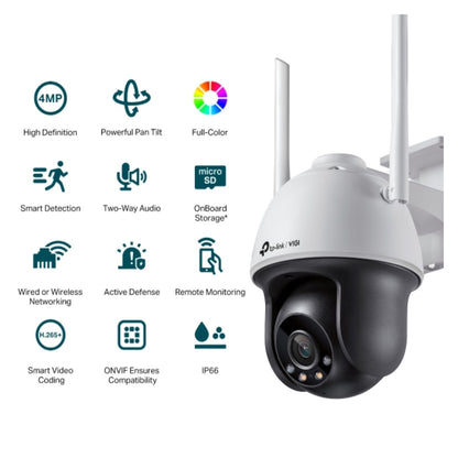 TP-Link VIGI 4MP C540-W(4mm) Outdoor Full-Colour Wi-Fi Pan Tilt Network Camera, 4mm Lens, Smart D... - Image 4