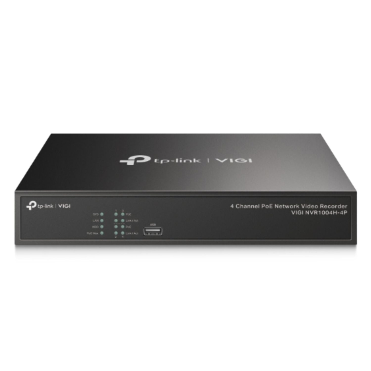 TP-Link VIGI NVR1004H-4P 4 Channel PoE+ Network Video Recorder, 24/7 Continuous Recording, 4K HDM... - Image 2