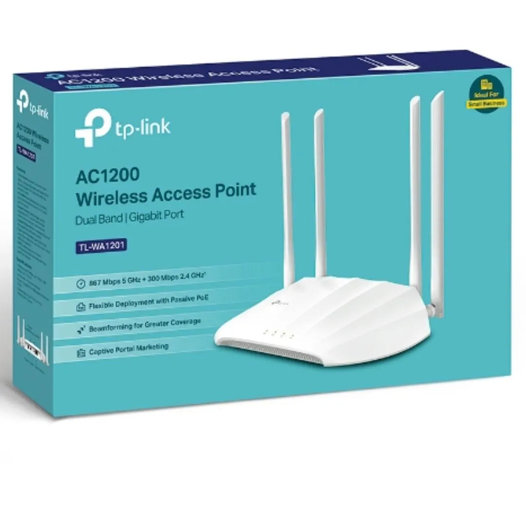 TP-Link TL-WA1201 AC1200 Wireless Access Point, AC1200 Dual-Band Wi-Fi, Passive POE, Multiple Mod...