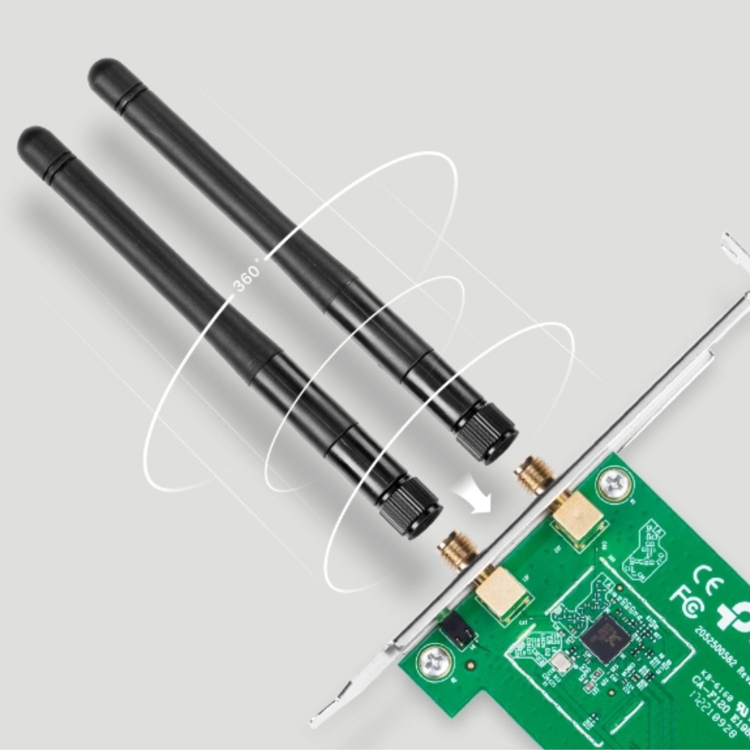 TP-Link TL-WN881ND N300 Wireless N PCI Express Adapter 2.4GHz (300Mbps) 802.11bgn 2x2dBi Detachab... - Image 3