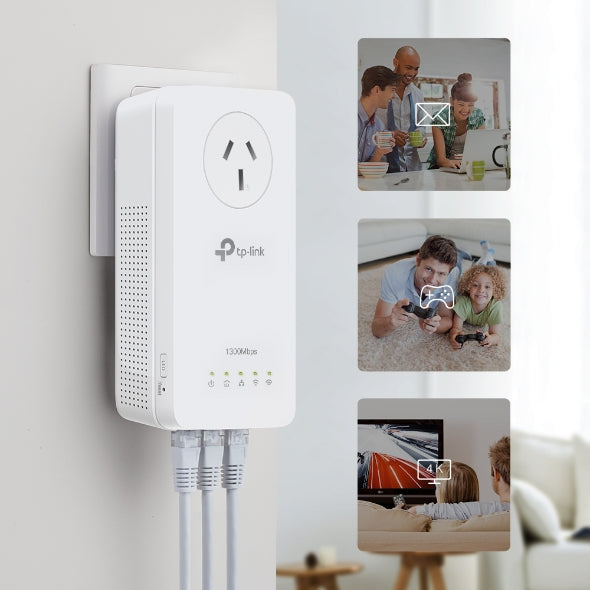 TP-Link TL-WPA8631P KIT AV1300 Gigabit Passthrough Powerline AC Wi-Fi Kit AV2 300Mbps 867Mbps 2x2... - Image 4