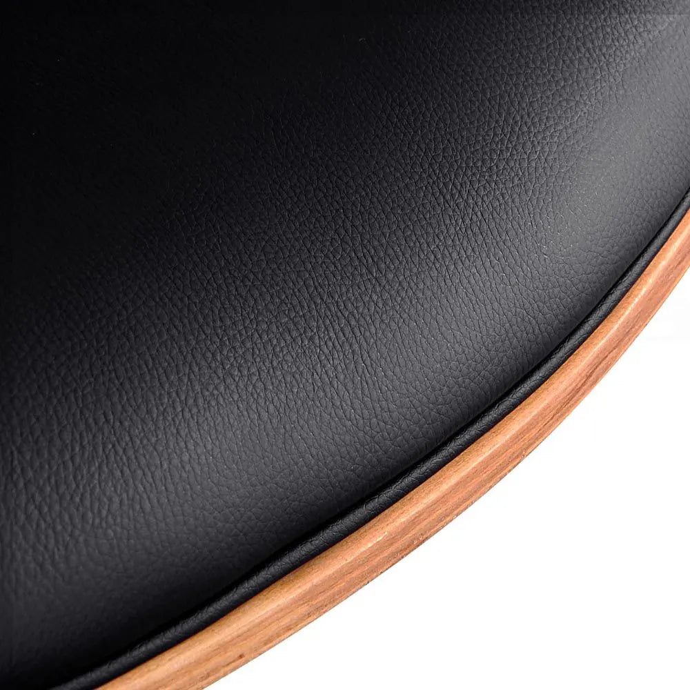 Artiss Wooden Office Chair Leather Seat Black - Image 8