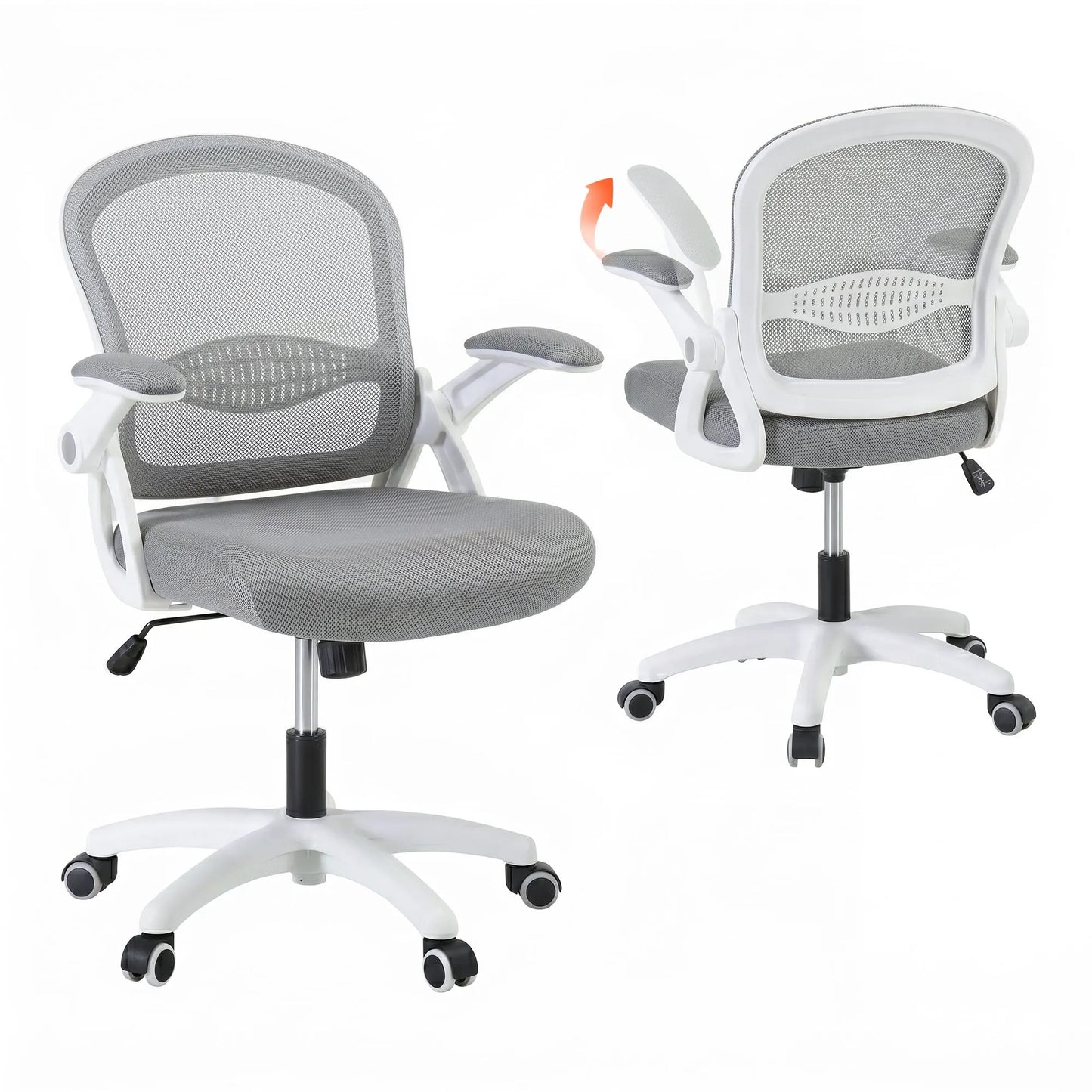 Artiss Mesh Office Chair Mid Back Grey