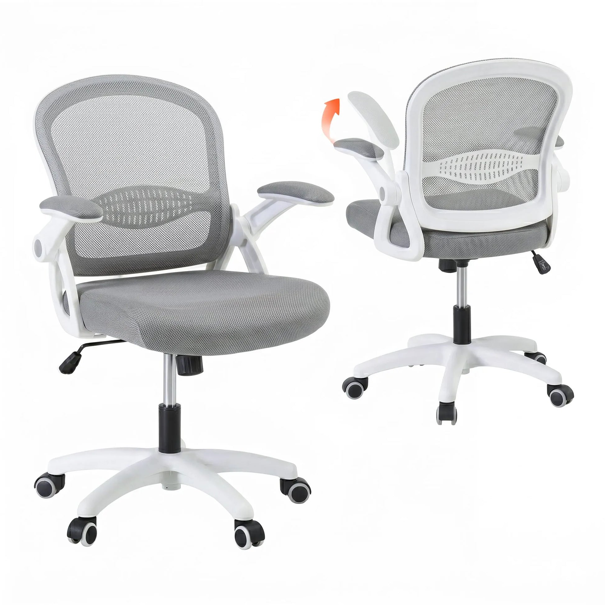 Artiss Mesh Office Chair Mid Back Grey