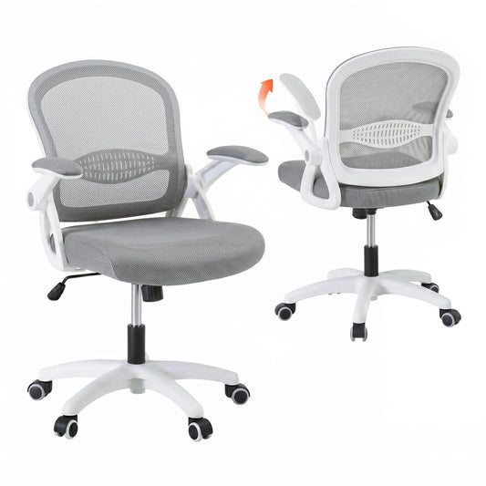 Artiss Mesh Office Chair Mid Back Grey