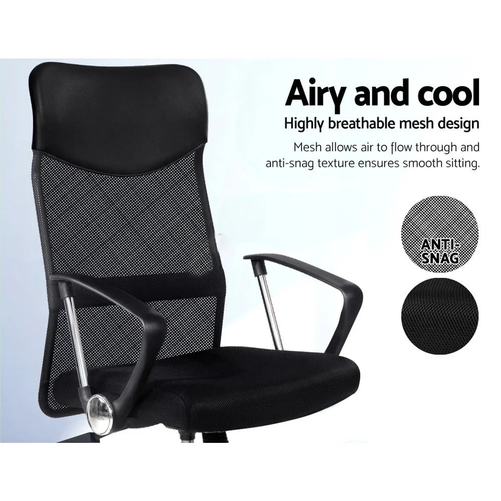 Artiss Mesh Office Chair High Back Black - Image 6