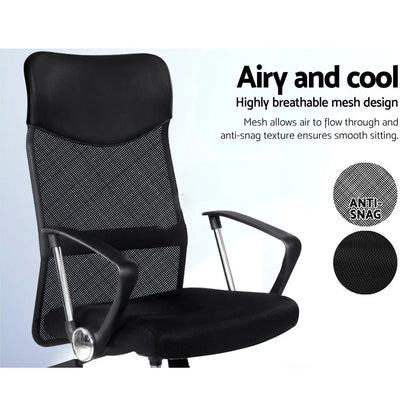 Artiss Mesh Office Chair High Back Black - Image 6