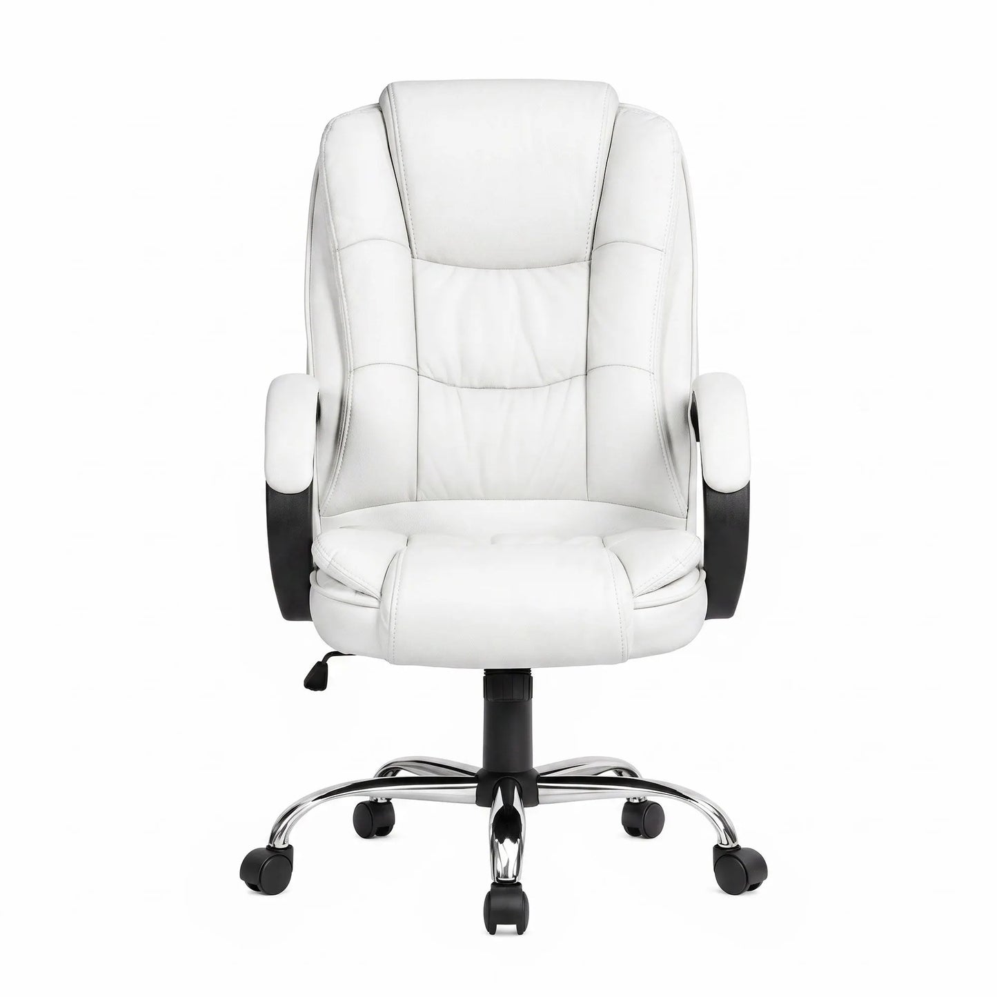 Artiss Executive Office Chair Leather Tilt White - Image 3