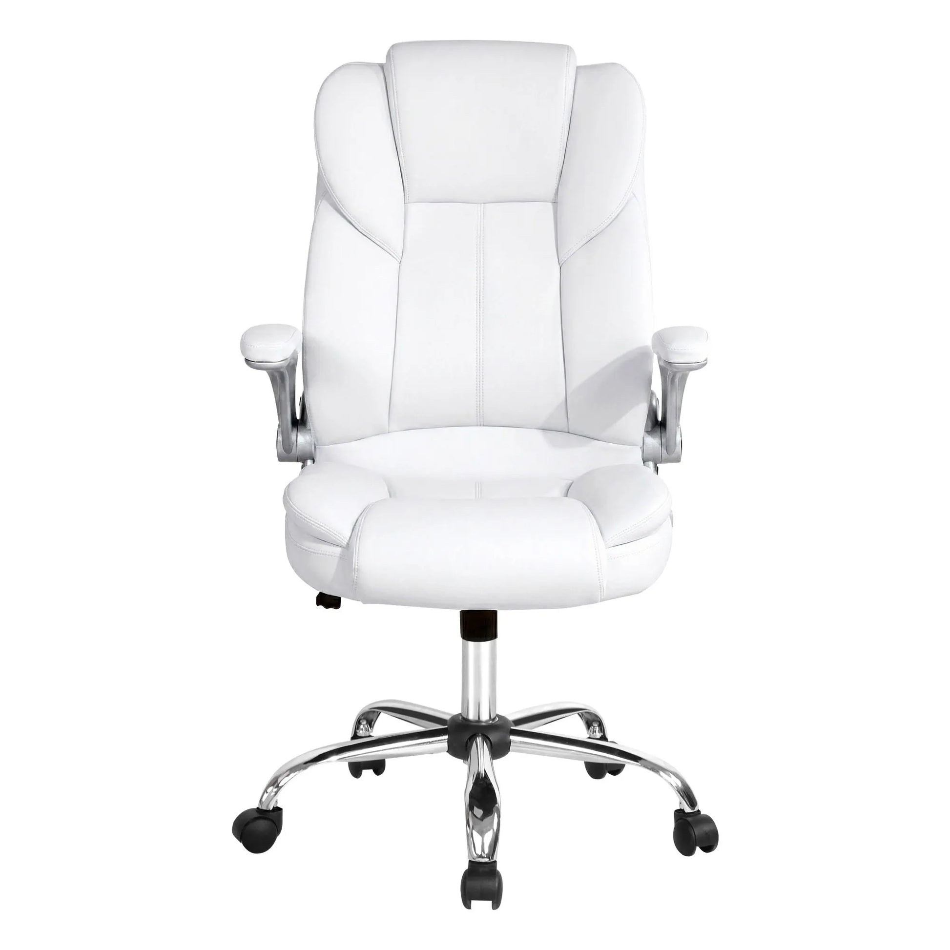 Artiss Executive Office Chair Leather Tilt White - Image 3