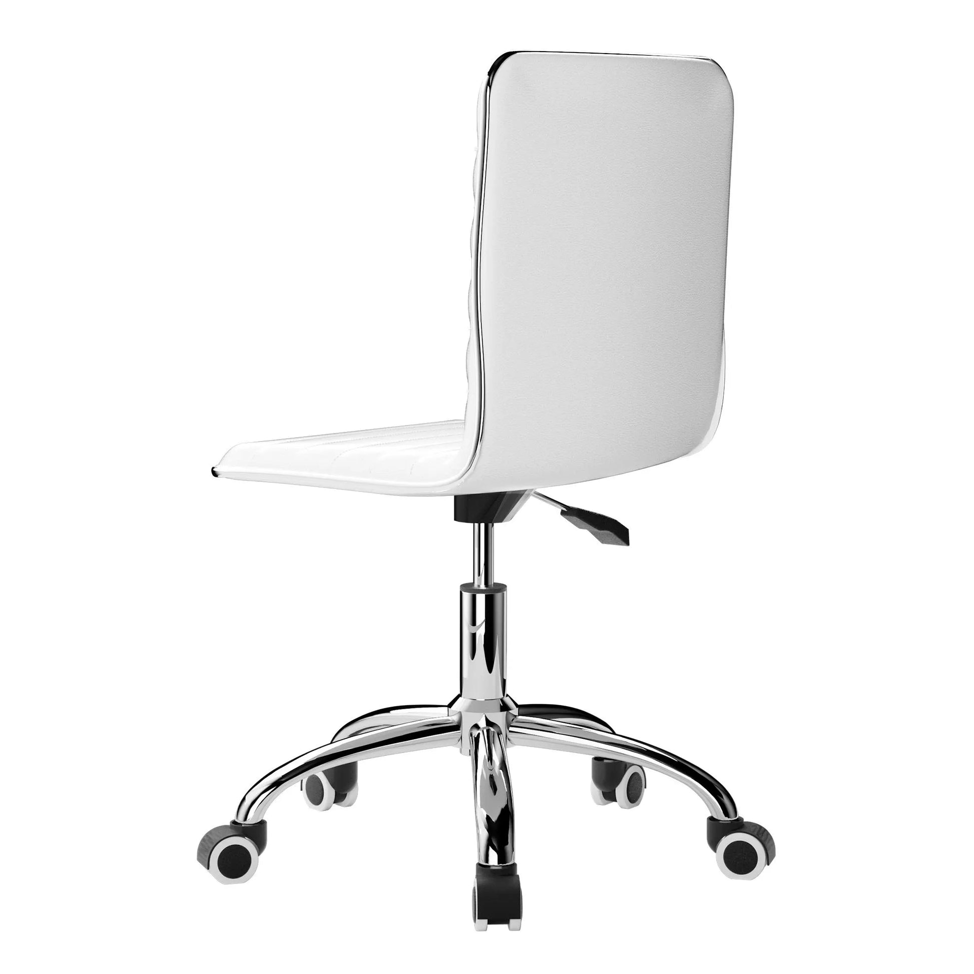 Artiss Office Chair Conference Chairs PU Leather Low Back White - Image 3
