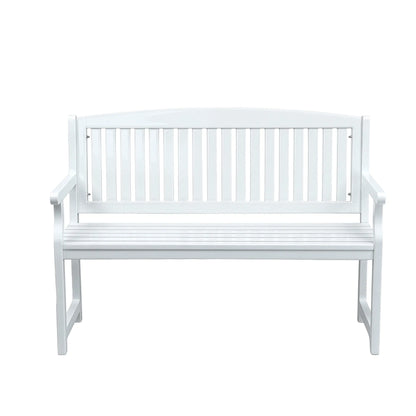 Gardeon Outdoor Garden Bench Wooden 2 Seater Lounge Chair Patio Furniture White - Image 3