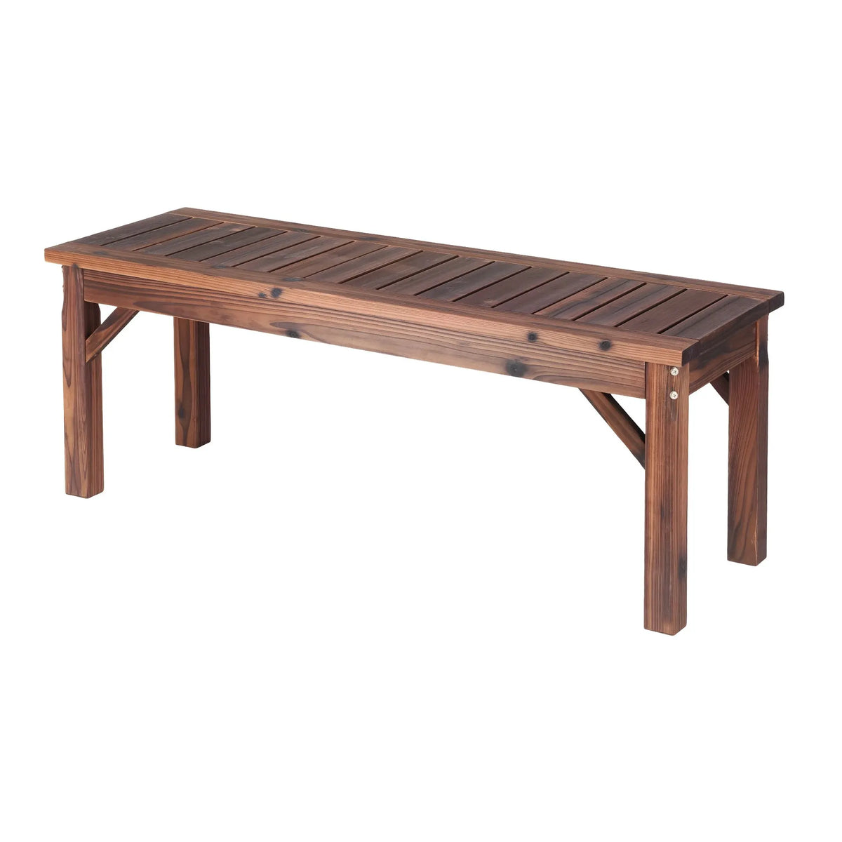 Gardeon Garden Benches Garden Seating Backless Timber Seat 120cm Brown - Image 9