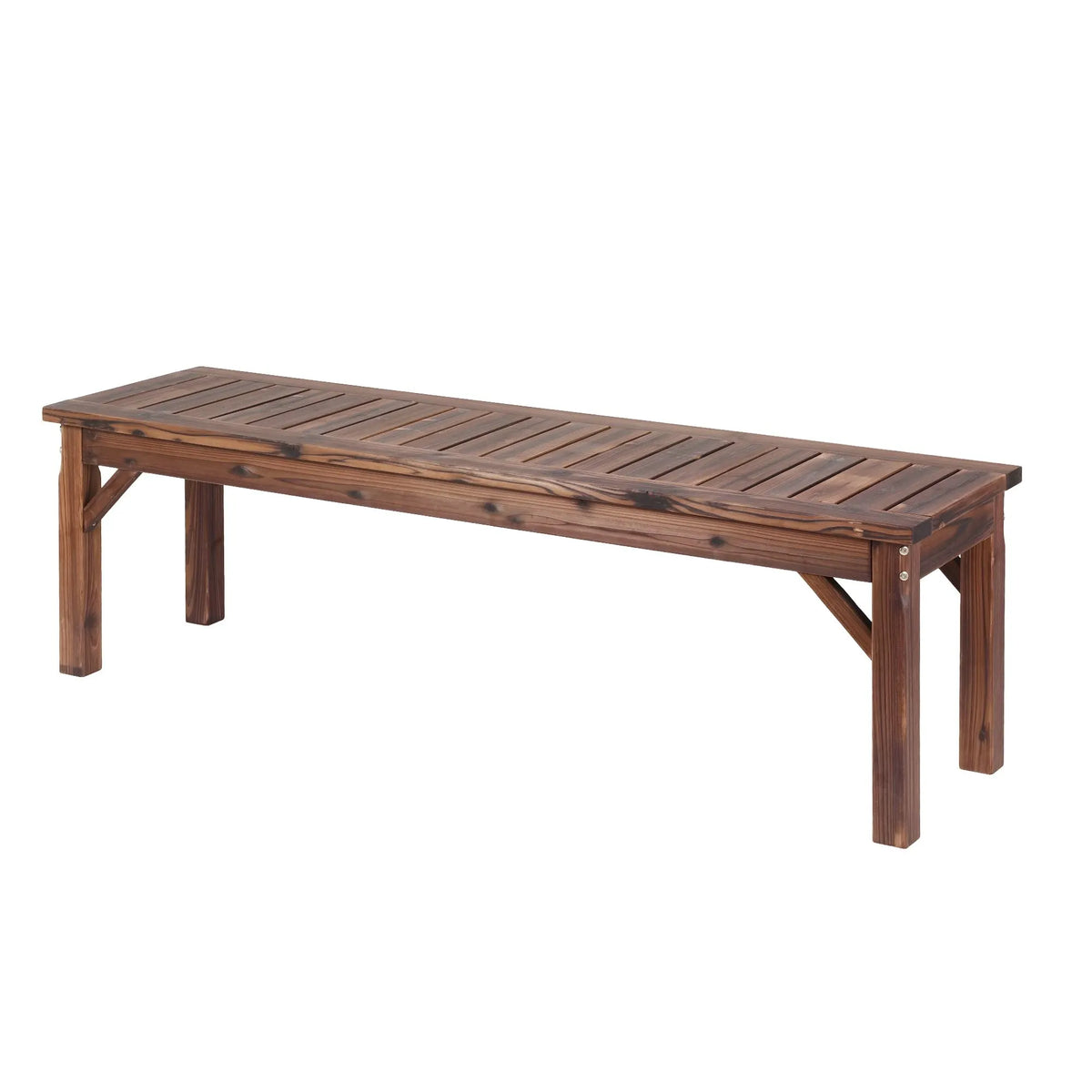 Gardeon Garden Benches Garden Seating Backless Timber Seat 150cm Brown - Image 9