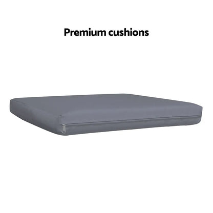 Gardeon Outdoor Dining Chairs Patio Furniture Rattan Lounge Chair Cushion Felix - Image 6